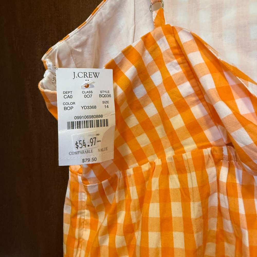 J. Crew Yellow Gingham Spaghetti Strap Camisole - Picture 3 of 4